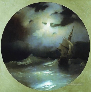  luna - Ivan Aivazovsky mar en una noche de luna Paisaje marino